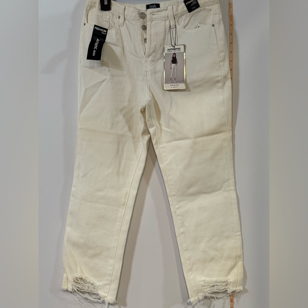 Simple Society women’s White Distressed Jeans